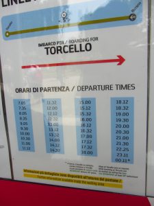 Torcello horarios