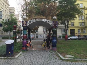 Parada con la bicicleta en Viena